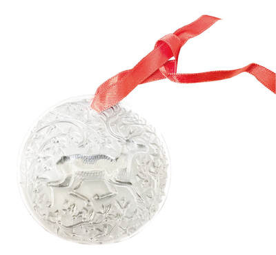 上海拍卖行2025年秋季古董珍玩拍卖会 - 法国LALIQUE"圣诞麋鹿"磨砂水晶挂饰