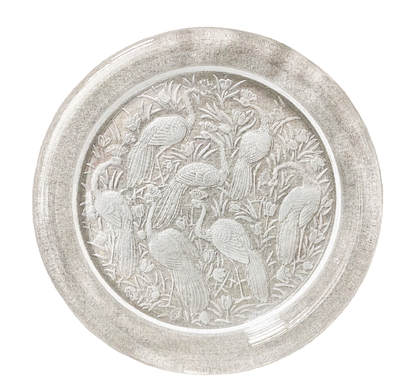 上海拍卖行2025年秋季古董珍玩拍卖会 - 法国LALIQUE"凤翅天翔"水晶大赏盘(直径:39cm)