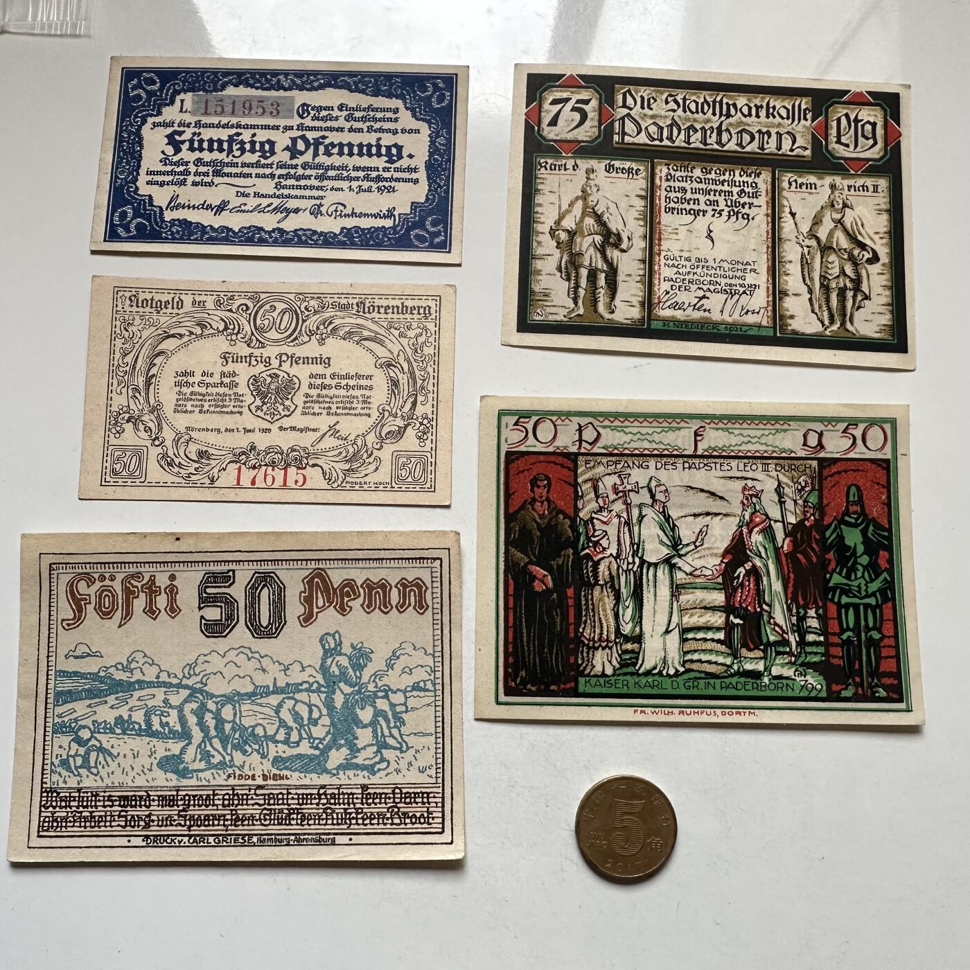 🌹外币初藏🌹🐯2026年第8场  每周二四六晚8️⃣点 接代拍 德国一战时期紧急币—3