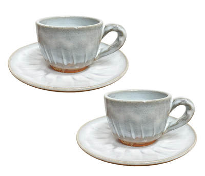 上海拍卖行2025年秋季古董珍玩拍卖会 - 日本萩烧下午茶杯、碟(原装盒)