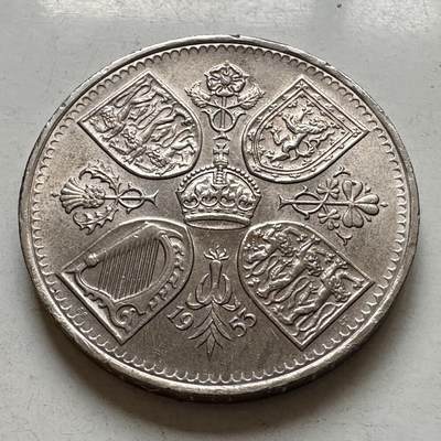 🌹外币初藏🌹🐯2026年第8场  每周二四六晚8️⃣点 接代拍 - 英国1953年登基版五先令克朗币 b