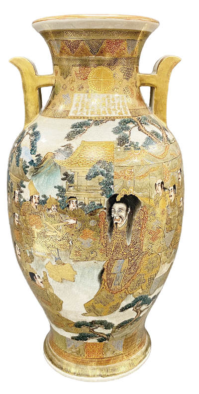 上海拍卖行2025年秋季古董珍玩拍卖会 - 约19世纪末日本萨摩堡士田款经典收藏级作品(H:37cm)