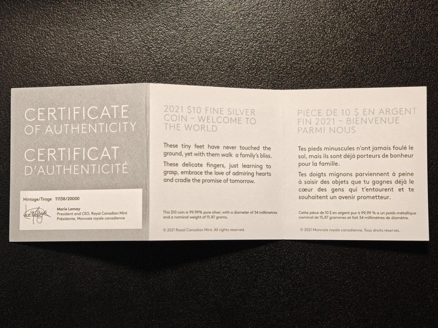 【德藏】世界币章拍卖第162期（拍品征集中~欢迎藏友联系） 2021年 加拿大