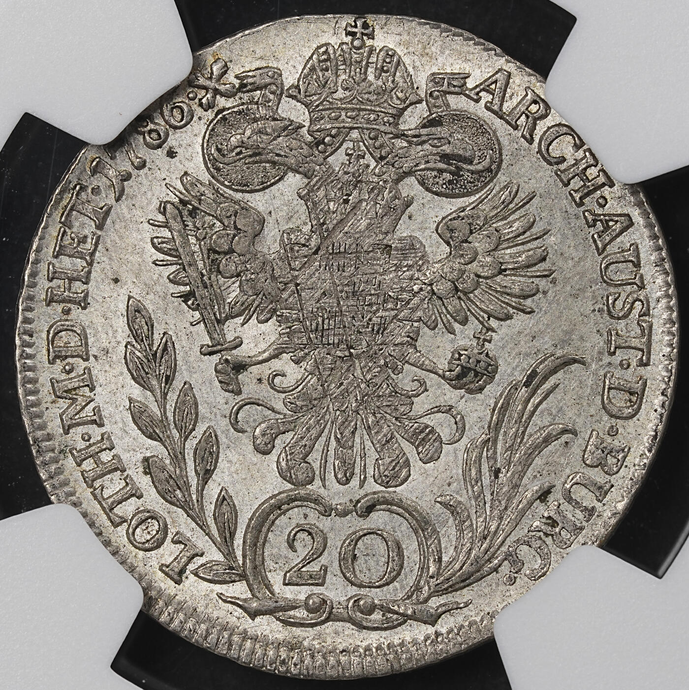 修遠堂世界钱币第101期 NGC MS62 1786年神圣罗马帝国20克鲁泽银币