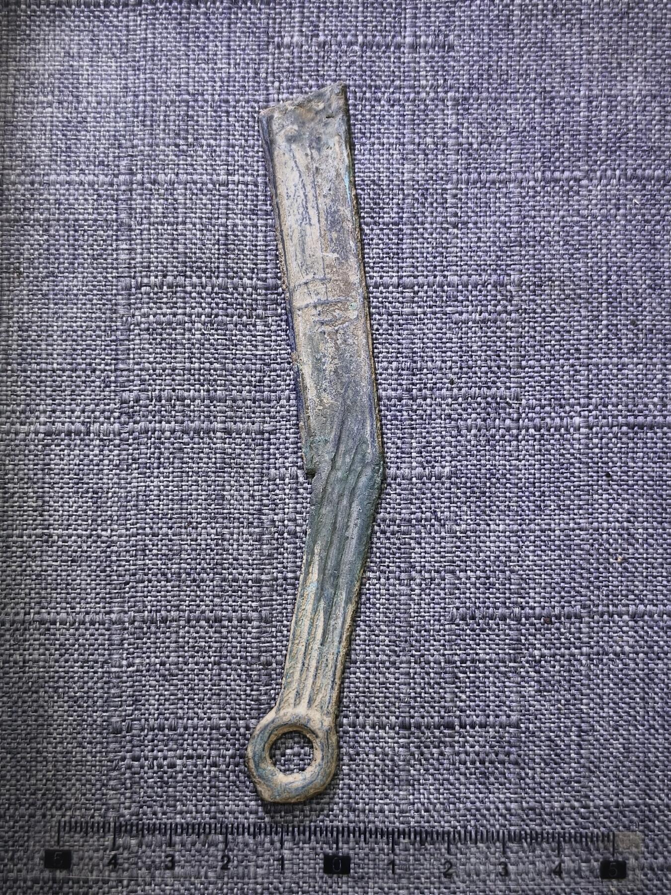 107期新疆红钱粟特钱币丝路钱币专场 真品燕明刀（有老修）