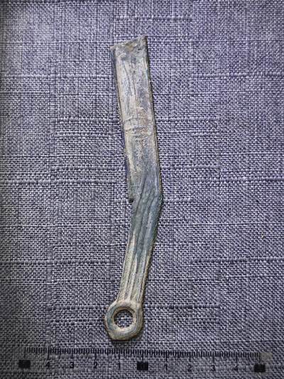 107期新疆红钱粟特钱币丝路钱币专场 - 真品燕明刀（有老修）