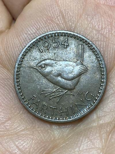 2026年第八场(总第一百七十七场）外国好品散币场(免佣金) - 英国🇬🇧1954年1法新(伊丽莎白二世青年桂冠第二版，首发年仅发行3年)