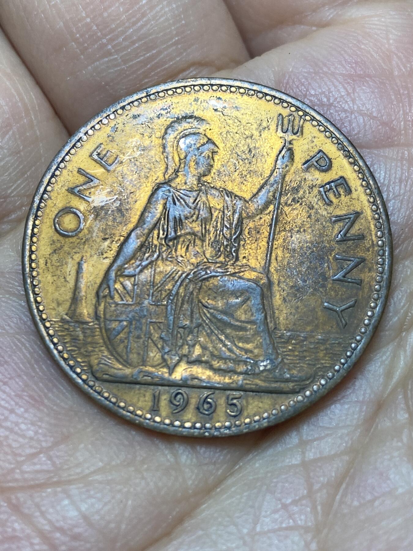 2026年第八场(总第一百七十七场）外国好品散币场(免佣金) 英国🇬🇧1965年1便士(伊丽莎白二世青年桂冠第二版)