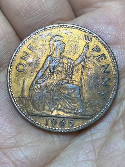 2026年第八场(总第一百七十七场）外国好品散币场(免佣金) - 英国🇬🇧1965年1便士(伊丽莎白二世青年桂冠第二版)