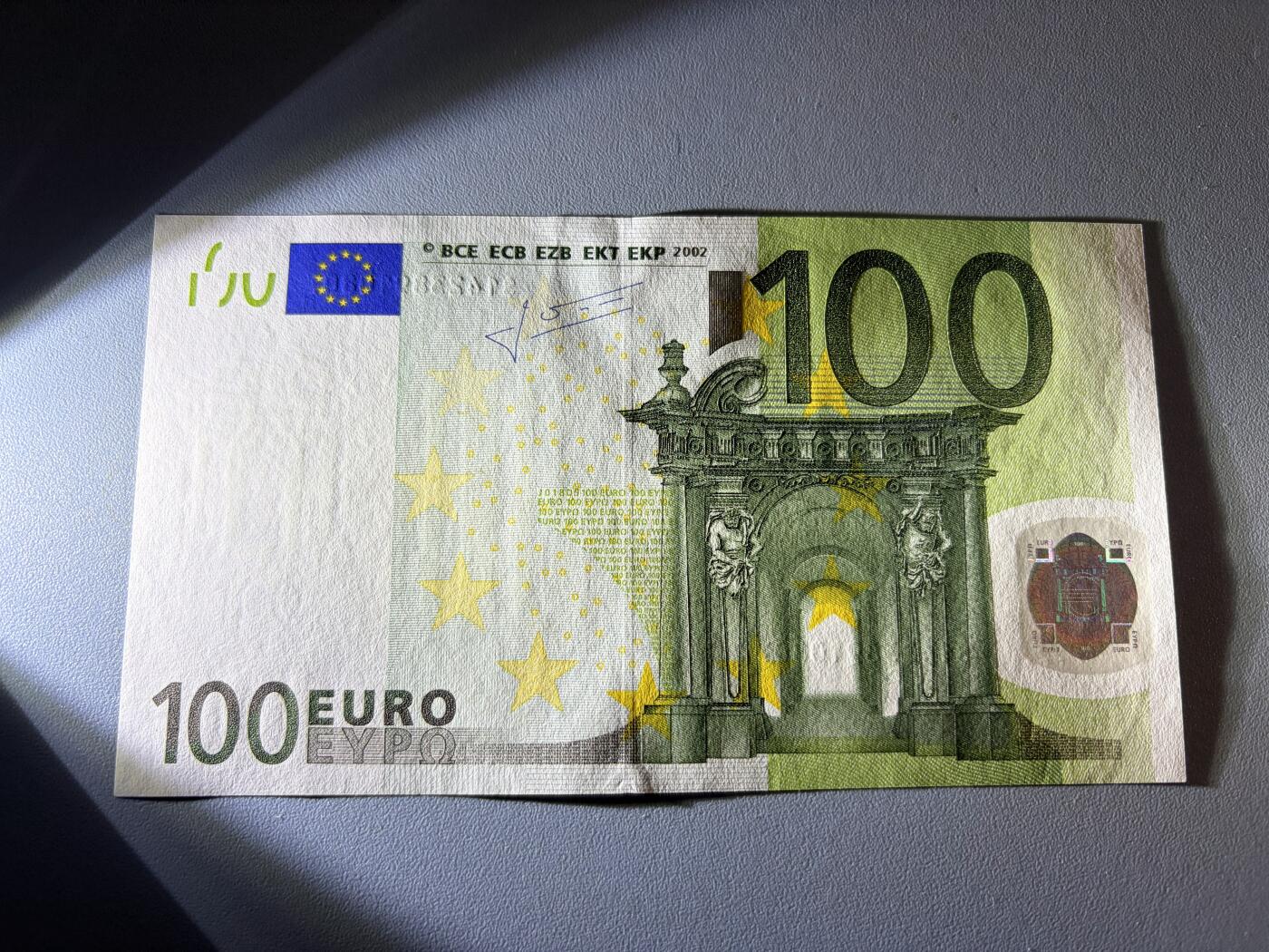 咖啡豆•收藏 2026年Jan_21th世界各国纸币拍卖 欧洲地区 2002年 意大利二签 100欧元 全新UNC 外国纸币 尾0807