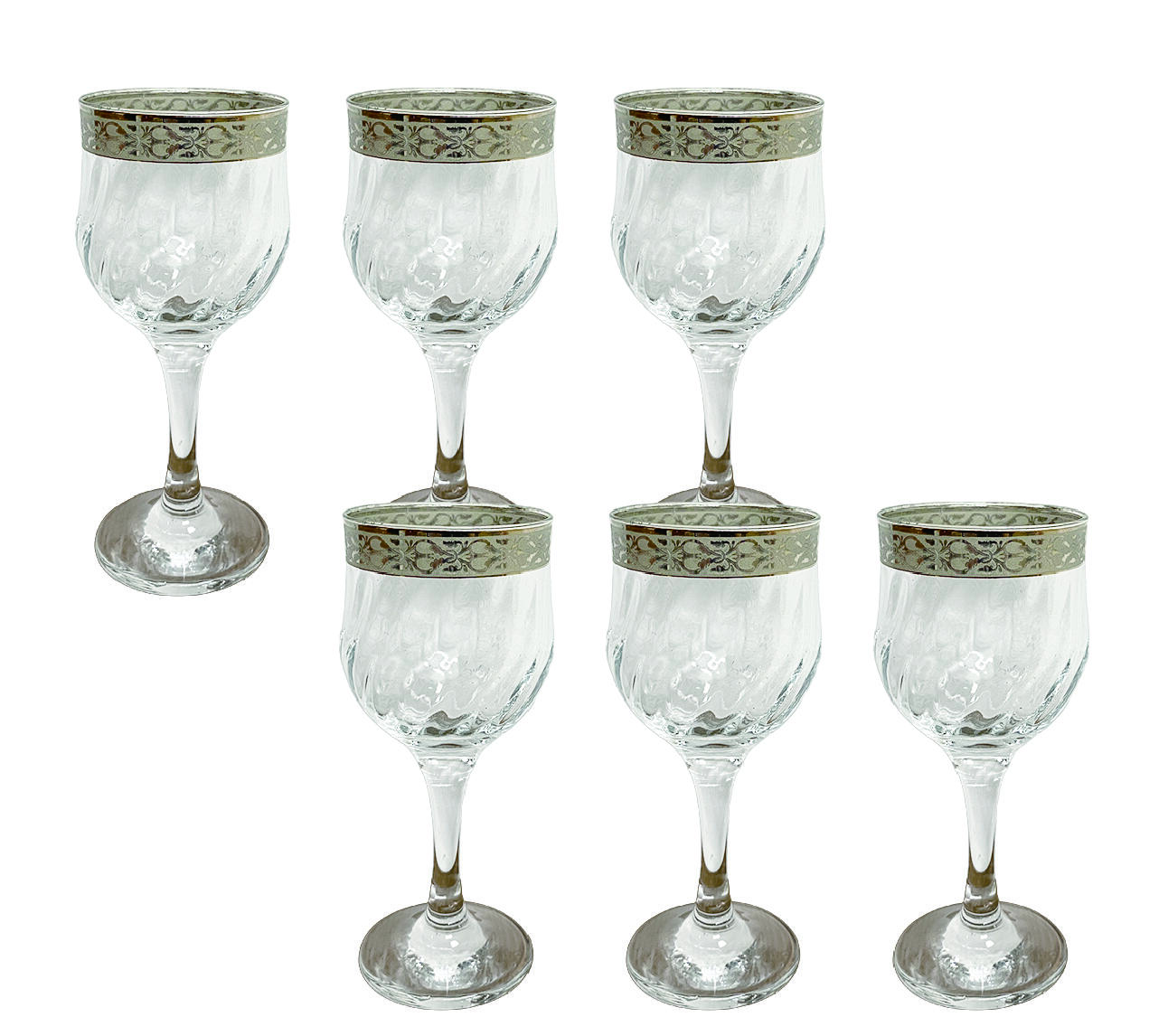 上海拍卖行2025年秋季古董珍玩拍卖会 欧洲纯银圈口刻花水晶高脚酒杯(H:16cm)