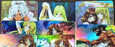 花开卡拍第61期（3月7号周六截拍，品控勿拍!!!拍品不寄存，运费5元（新疆需补运费差价或顺丰到付），自制卡难免瑕疵，可能存在轻微撞角爆边等出厂瑕疵，品控介意勿拍！） - 青鸾殿旧版 艺术卡 光与影的传说套 9张彩闪