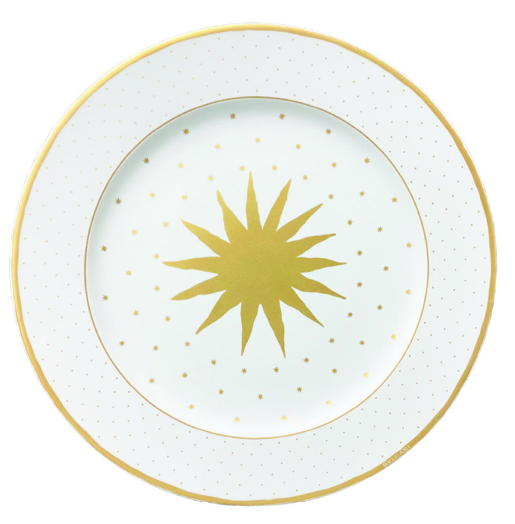 上海拍卖行2025年秋季古董珍玩拍卖会 BVLGARI & ROSENTHAL希望之星2002年定制赏盘(直径:30.7cm,全新,原装盒)