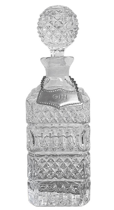 上海拍卖行2025年秋季古董珍玩拍卖会 - 约20世纪捷克波西米亚水晶洋酒瓶(H:27cm)