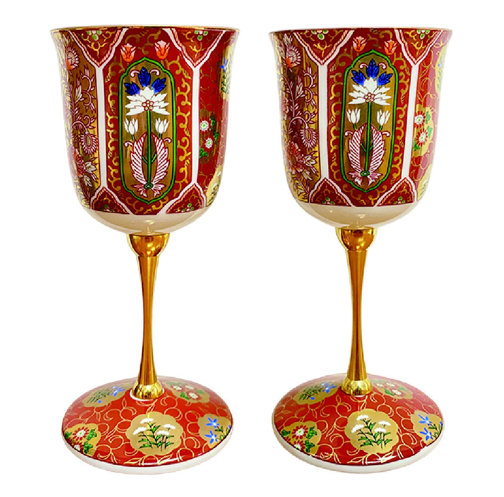 上海拍卖行2025年秋季古董珍玩拍卖会 日本伊万里风格高脚酒杯