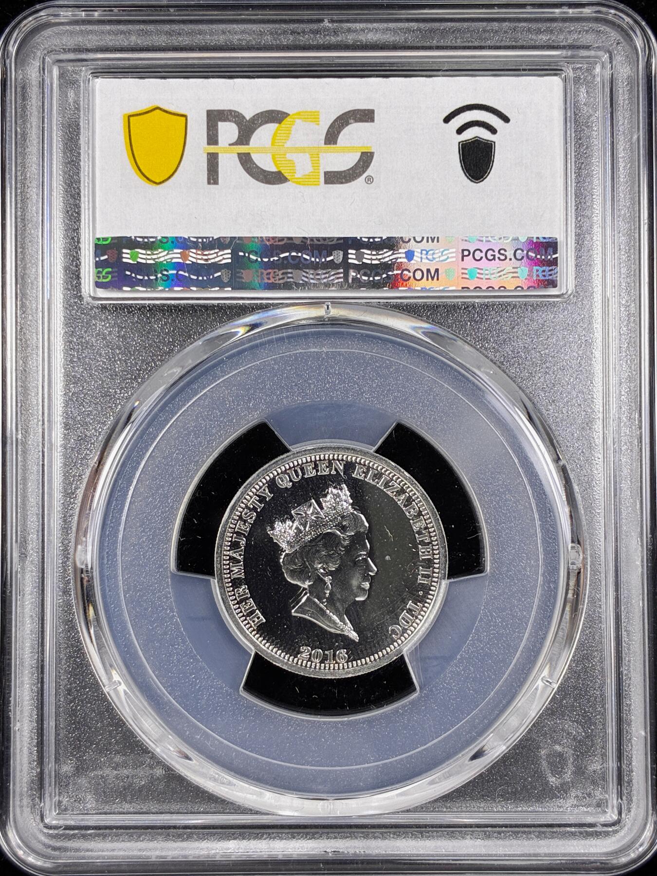 【雨安】【直播拍卖】【第0124期-评级币章】2026-01-17 周六 19:30 [评级现代] Tristan da Cunha 特里斯坦-达库尼亚群岛 1镑 2016年 伊丽莎白二世90岁 PCGS-PR69DCAM 精制币