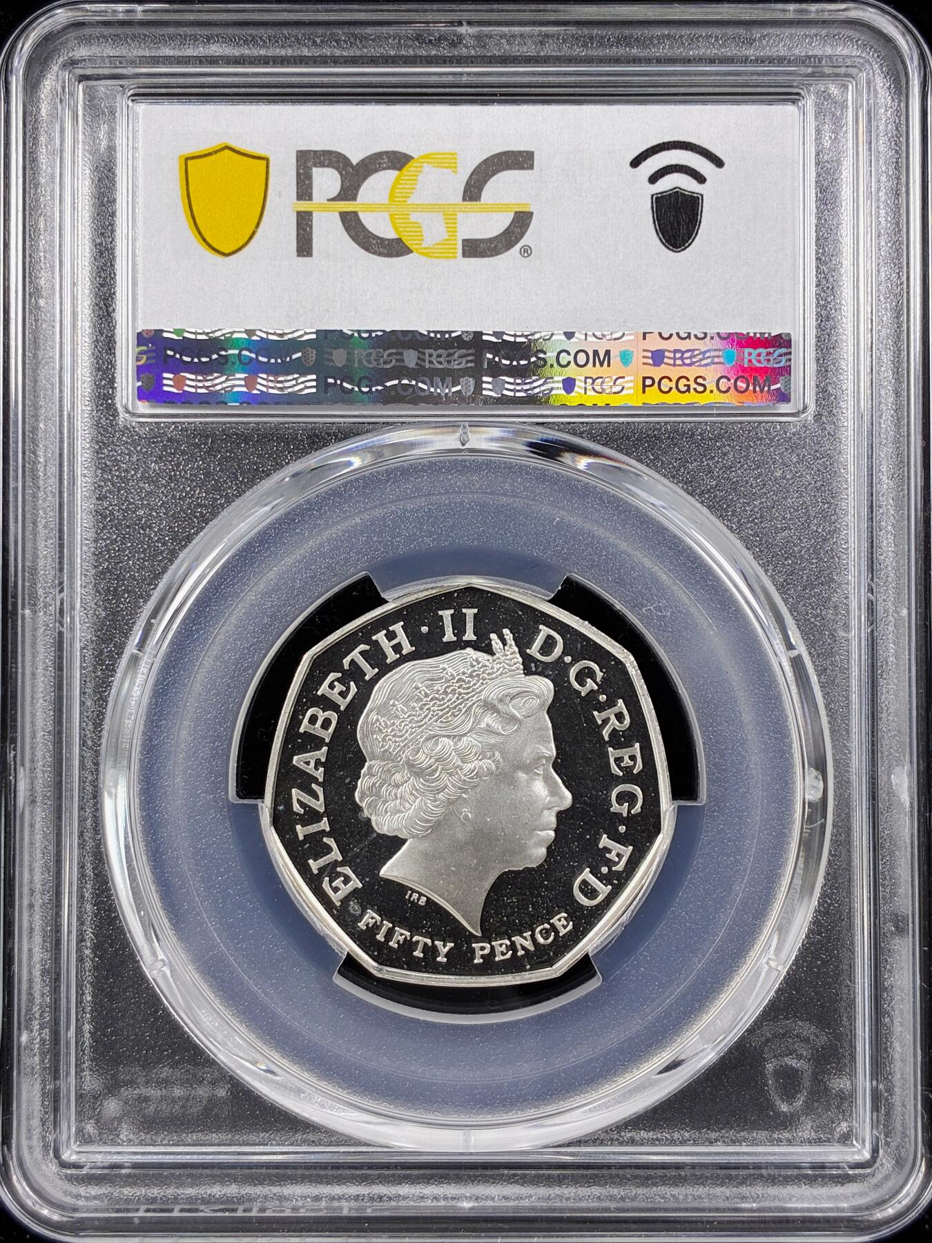 【雨安】【直播拍卖】【第0124期-评级币章】2026-01-17 周六 19:30 [评级现代] Great Britain 英国 50便士 2011年 野生动物基金50周年 PCGS-PR67DCAM 精制币