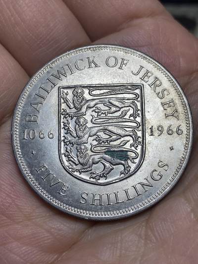 2026年第八场(总第一百七十七场）外国好品散币场(免佣金) - 英属泽西岛🇯🇪1966年5先令克朗型大币(诺曼征服900周年纪念币)