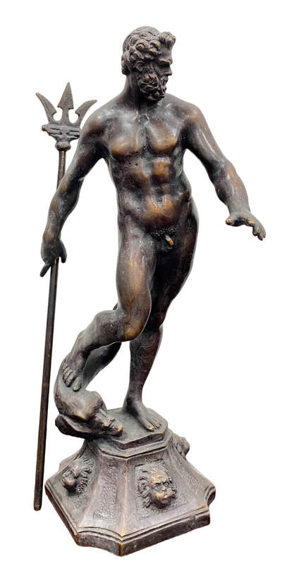 上海拍卖行2025年秋季古董珍玩拍卖会 - 铜雕作品"海神波塞东"(H:29cm)