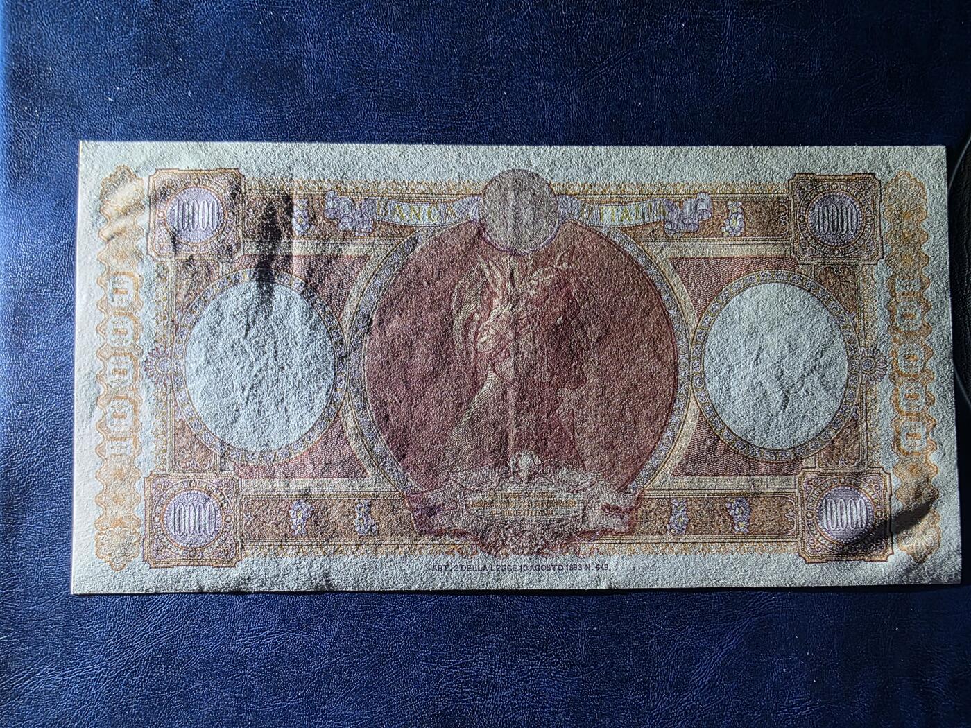 叁拾收藏第34期 意大利1959年10000里拉  AU