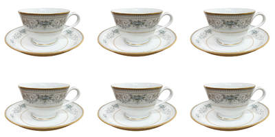 上海拍卖行2025年秋季古董珍玩拍卖会 - 日本NORITAKE(则武)花卉下午茶杯、碟(原装盒)