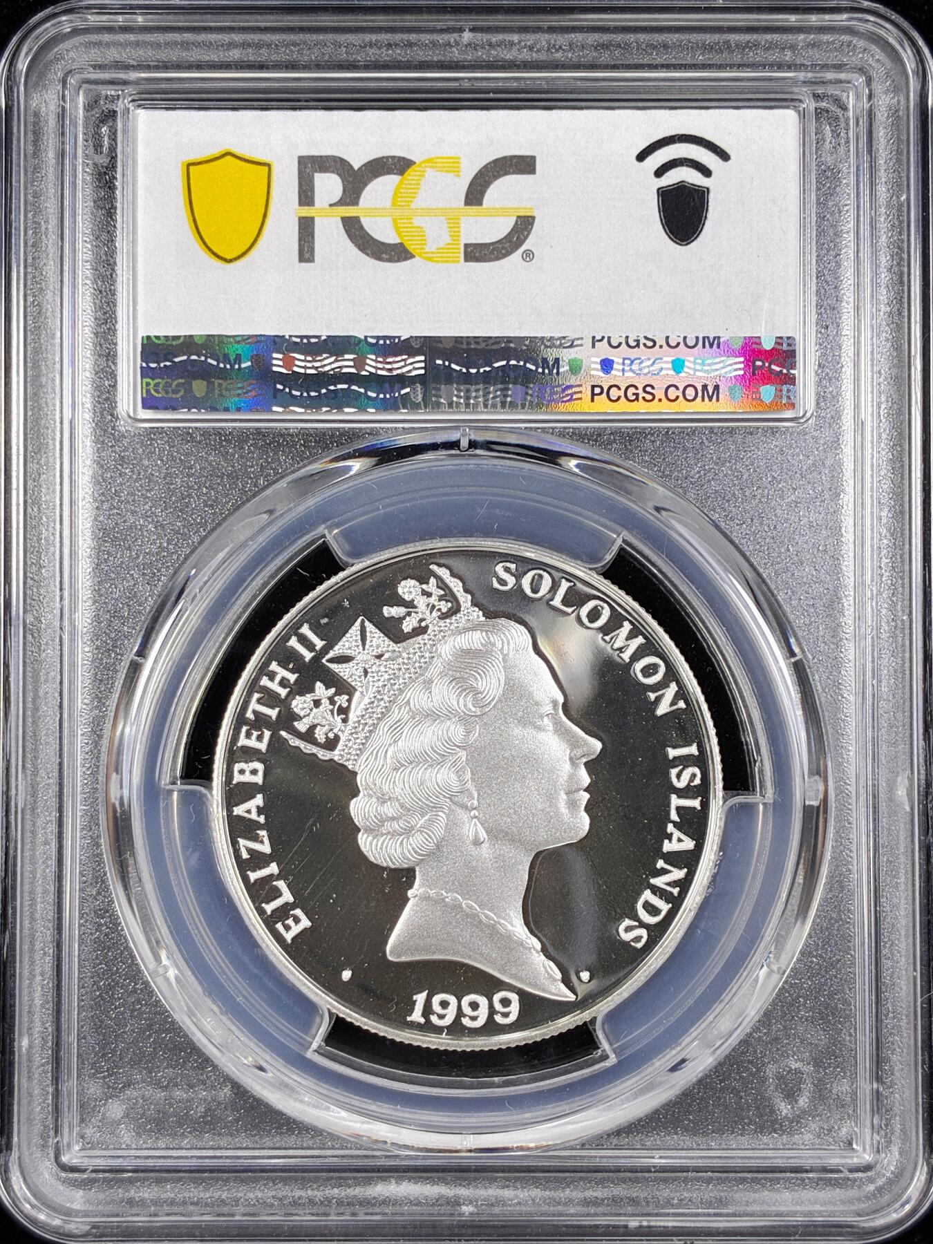 【雨安】【直播拍卖】【第0124期-评级币章】2026-01-17 周六 19:30 [评级现代] Solomon Islands 所罗门群岛 5元 1999年 死亡号 PCGS-PR69DCAM 精制币