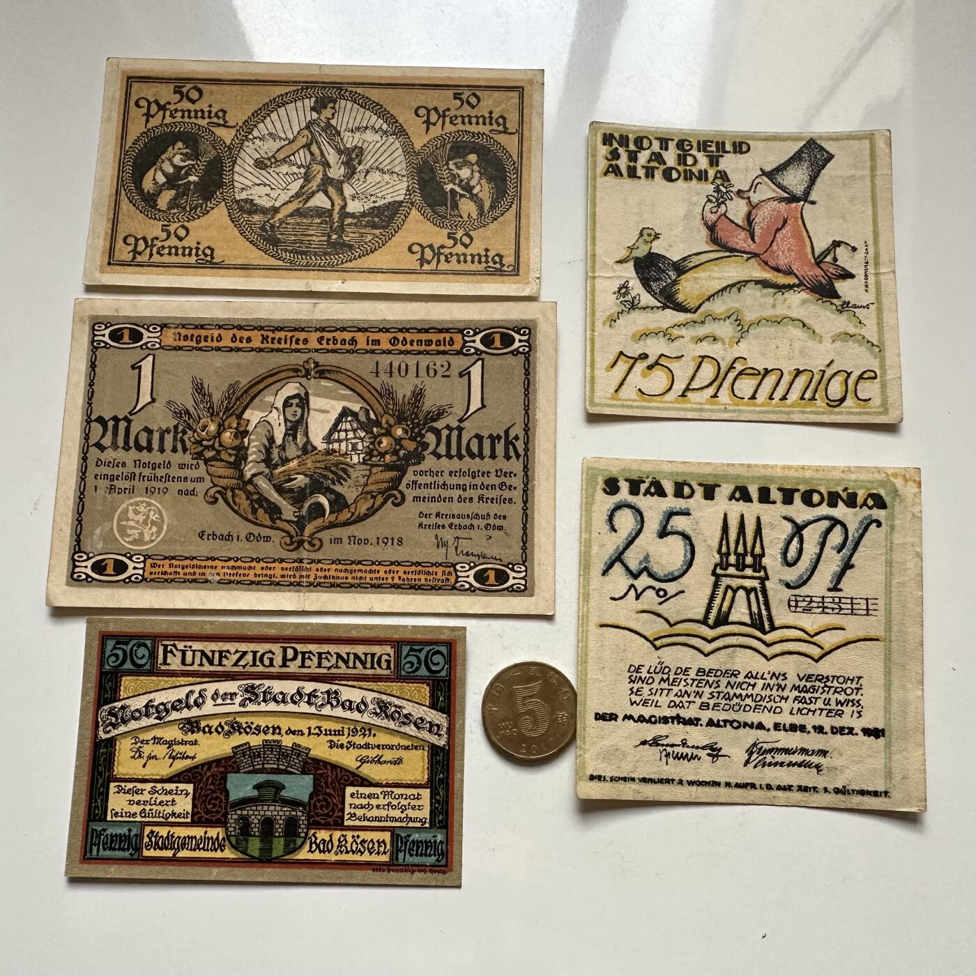 🌹外币初藏🌹🐯2026年第8场  每周二四六晚8️⃣点 接代拍 德国一战时期紧急币—1