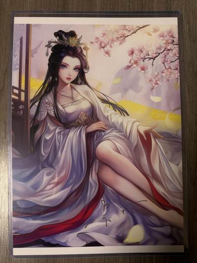 阳大大卡牌拍卖第94期（持续收拍品，周六晚上九点截拍，进群福利早知道） - 【A4亲签卡】卡卡有趣 十二花神 花蕊夫人