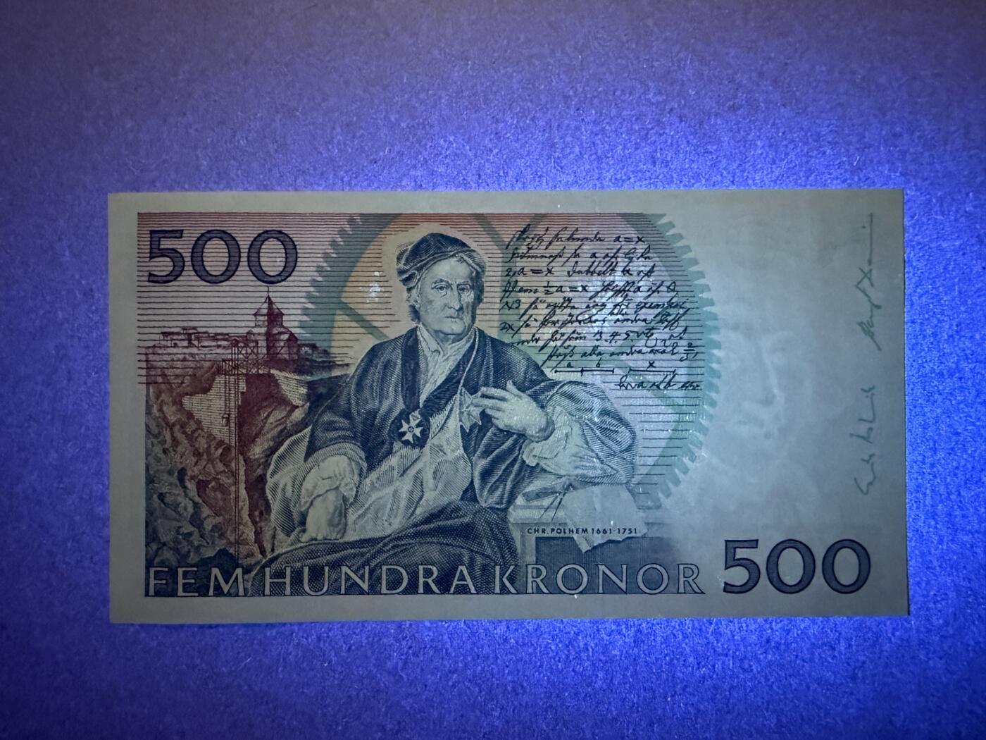 《艾美收藏》第229期-1.18周日外币荟萃 瑞典500克朗 UNC 稀少蓝卡尔 背面轻微荧光 无4