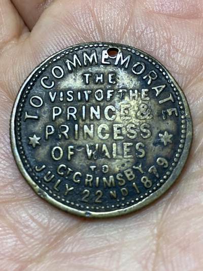 2026年第八场(总第一百七十七场）外国好品散币场(免佣金) - 英国🇬🇧1879年英国威尔士亲王与王妃到访格里姆斯比的纪念章