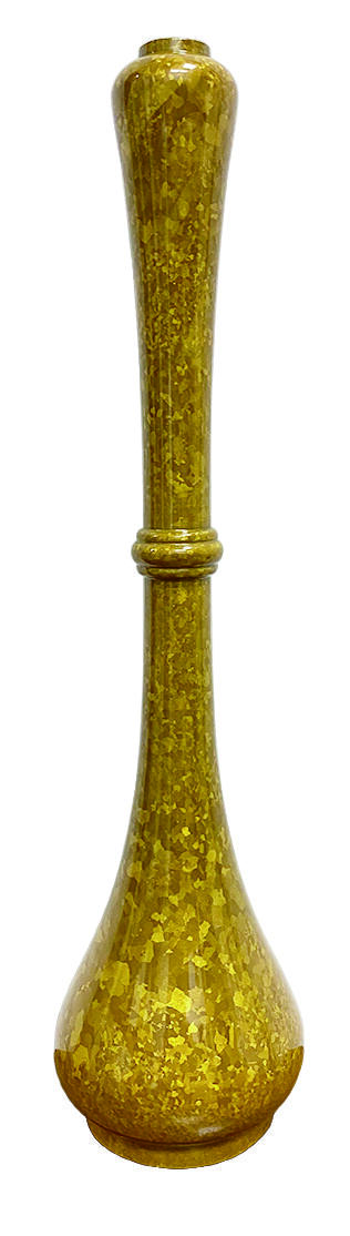 上海拍卖行2025年秋季古董珍玩拍卖会 日本名家瑞峰作黄铜制手工贴金箔珐琅釉观音瓶(H:27cm,原装盒)