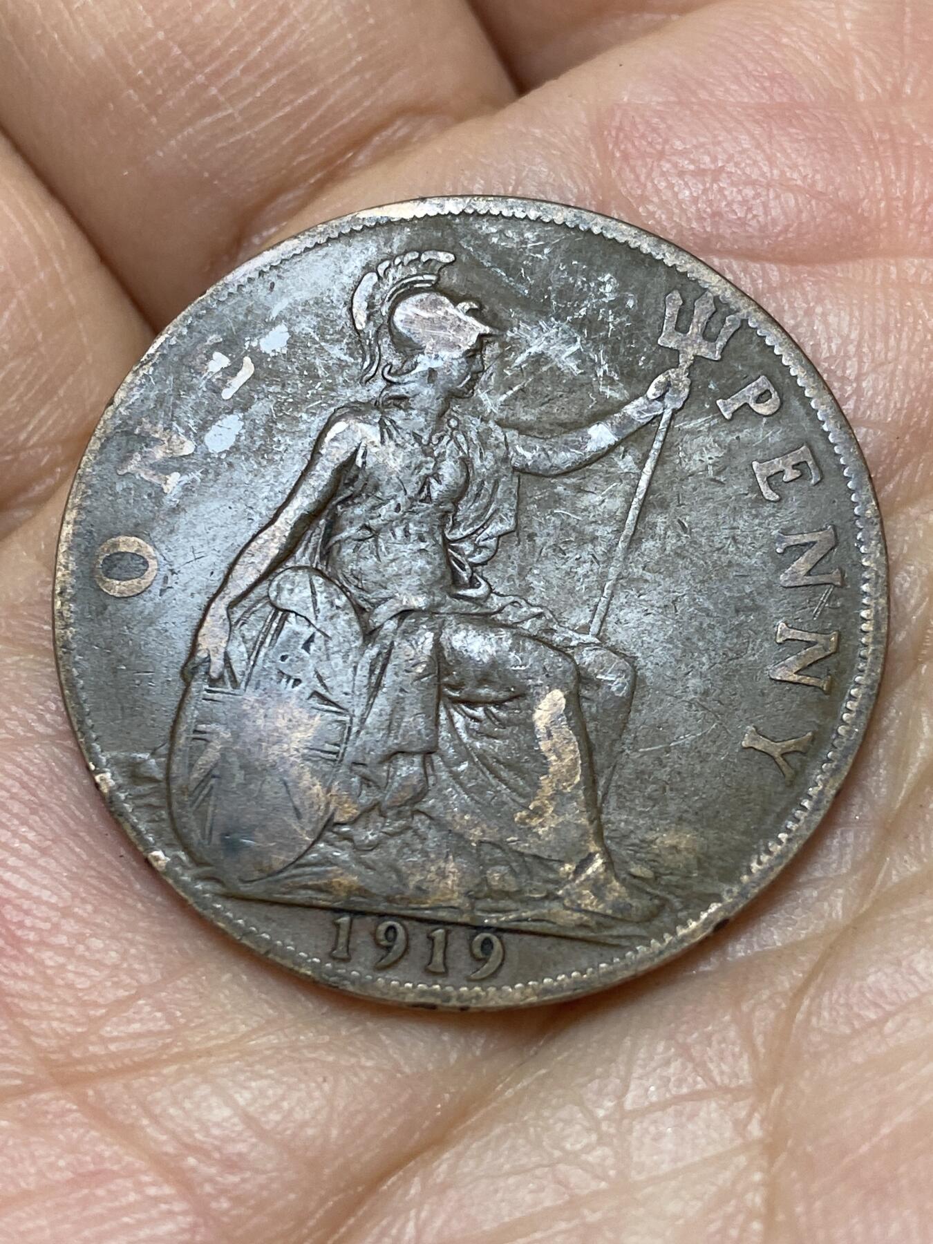 2026年第八场(总第一百七十七场）外国好品散币场(免佣金) 英国🇬🇧1919年1便士(乔治五世第一版)