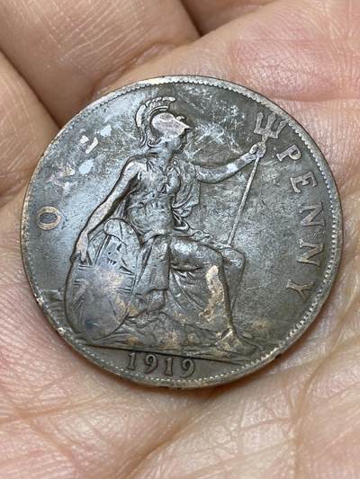 2026年第八场(总第一百七十七场）外国好品散币场(免佣金) - 英国🇬🇧1919年1便士(乔治五世第一版)