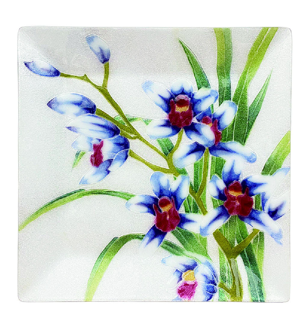 上海拍卖行2025年秋季古董珍玩拍卖会 日本七宝烧珐琅花卉置物碟(23.5×23.5cm)