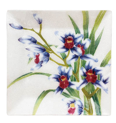 上海拍卖行2025年秋季古董珍玩拍卖会 - 日本七宝烧珐琅花卉置物碟(23.5×23.5cm)