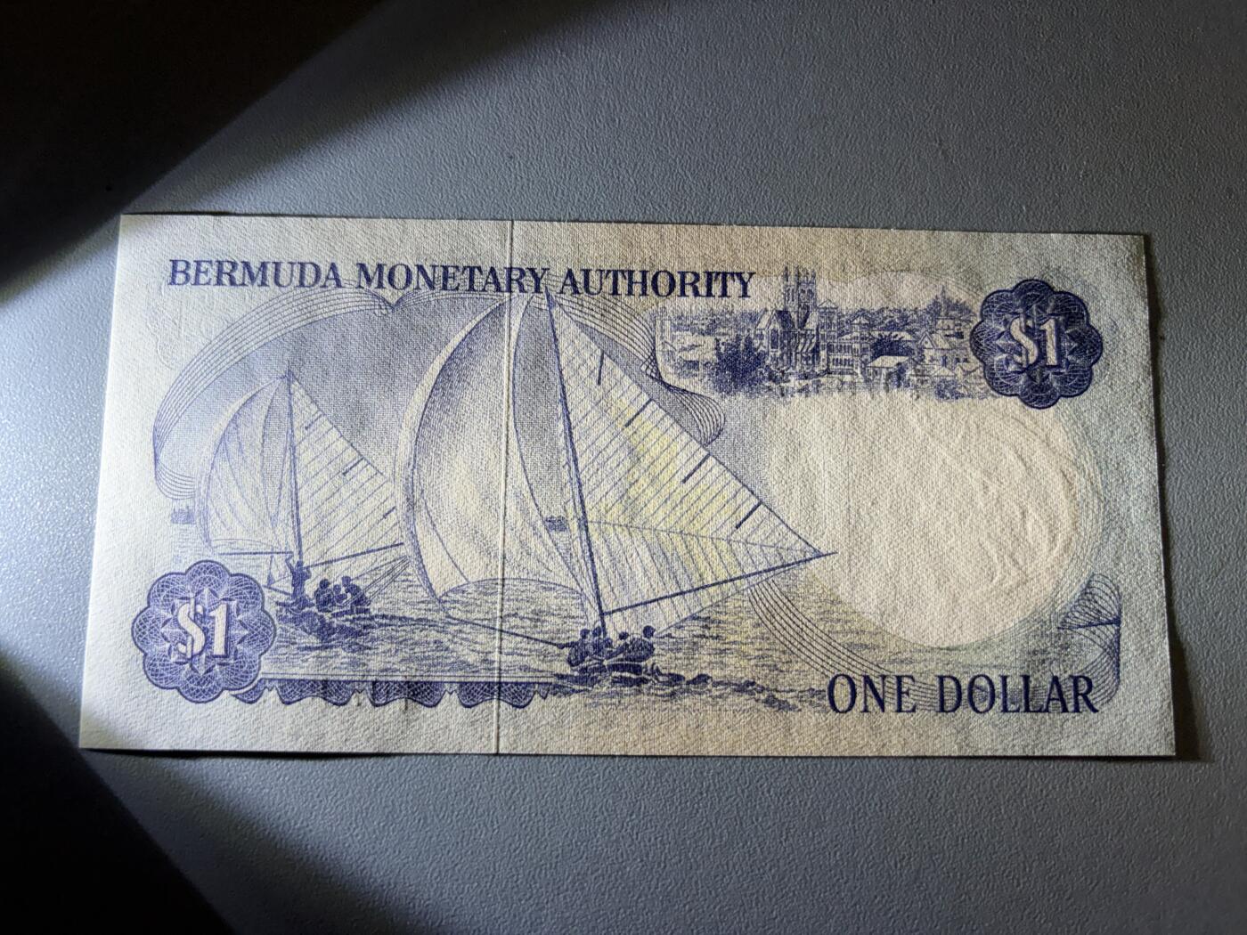 咖啡豆•收藏 2026年Jan_21th世界各国纸币拍卖 百慕大 1982年 1元 全新UNC 外国纸币 女王钞