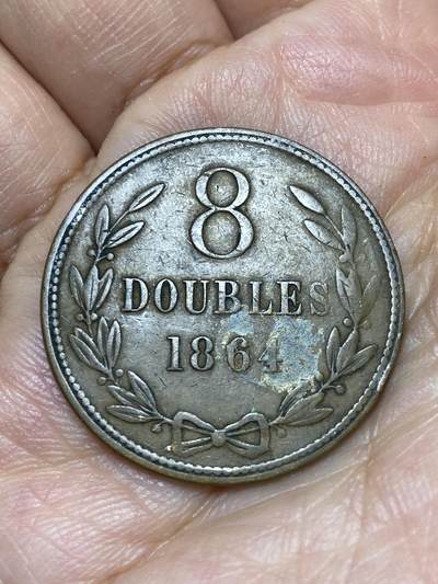 2026年第八场(总第一百七十七场）外国好品散币场(免佣金) - 英属根西岛🇬🇬1864年8道布(维多利亚女王第二版，首发年)