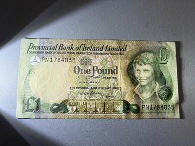 咖啡豆•收藏 2026年Jan_21th世界各国纸币拍卖 - 北爱尔兰 1979年 1镑 全新UNC 外国纸币