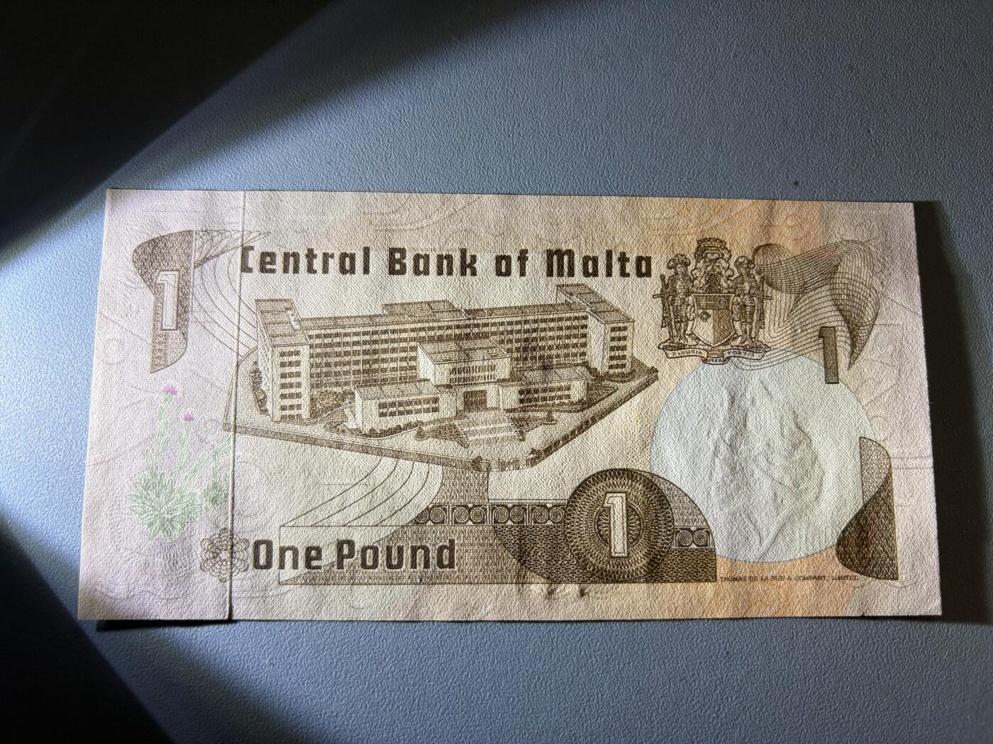 咖啡豆•收藏 2026年Jan_21th世界各国纸币拍卖 马耳他 1967年 1镑 全新UNC 外国纸币