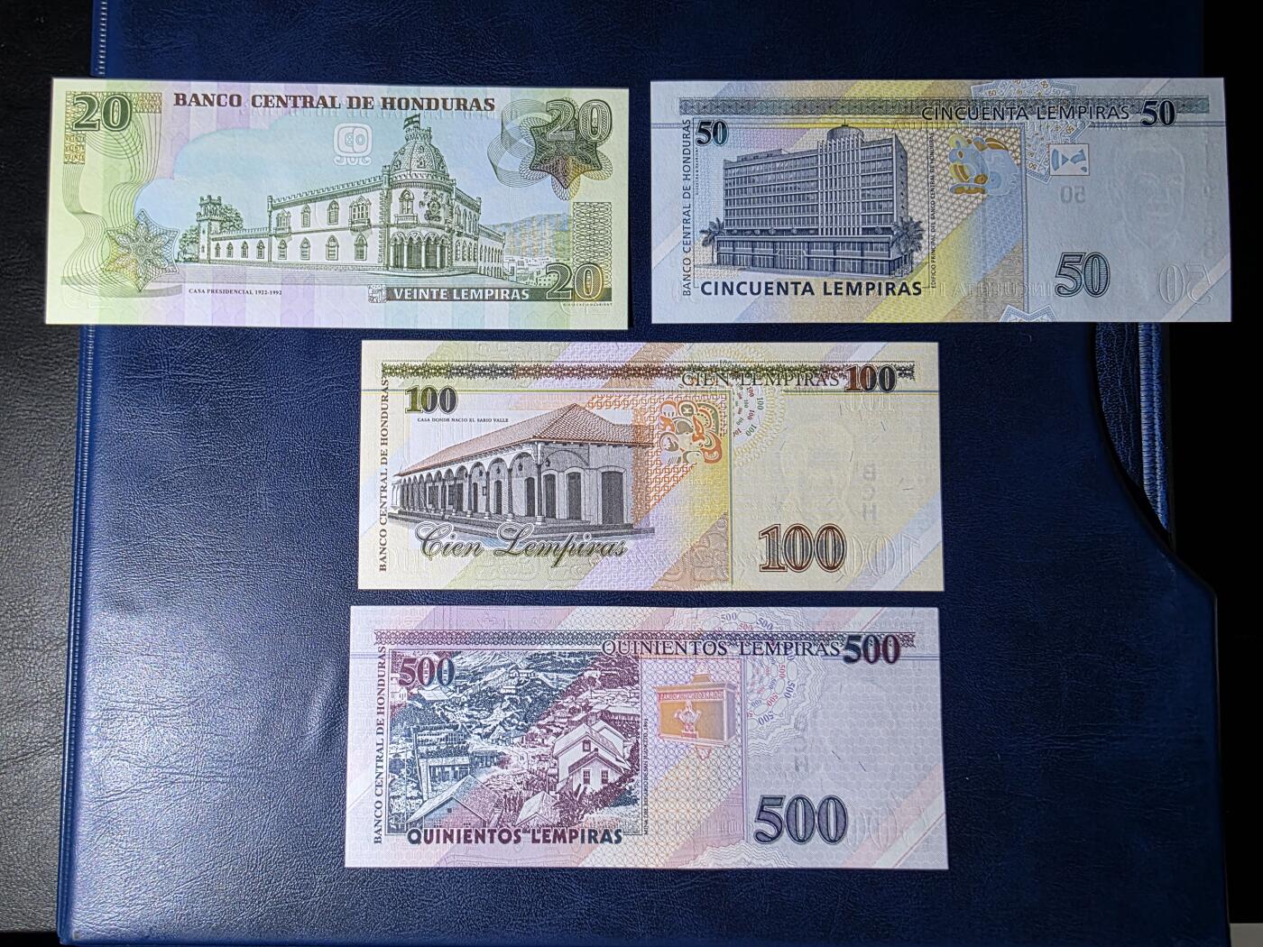 叁拾收藏第34期 洪都拉斯4张  UNC
