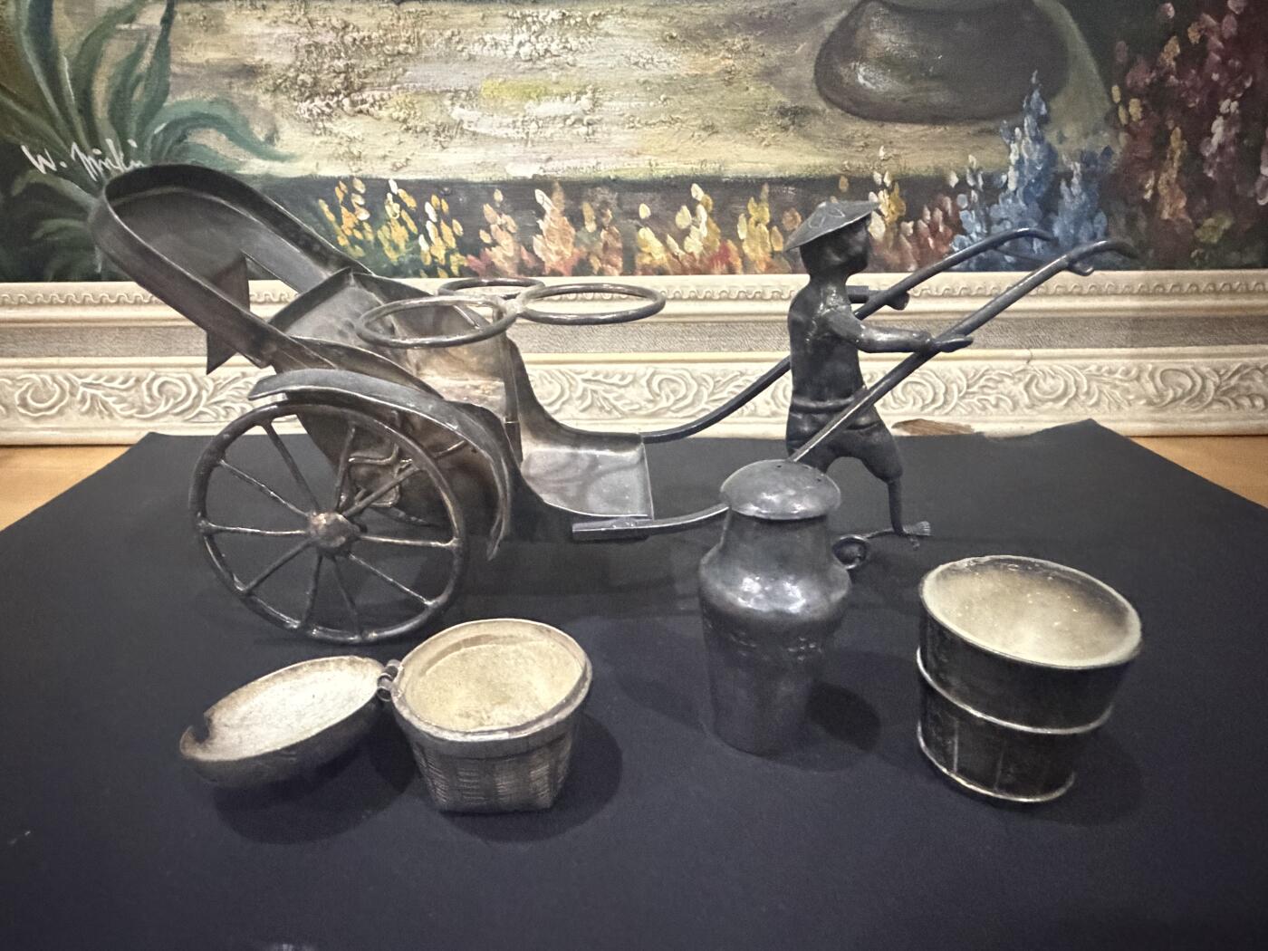 海外回流精品专场（鸽子请绕行） 欧洲回流清代银车摆件（长：20.5cm，重：264.5克）