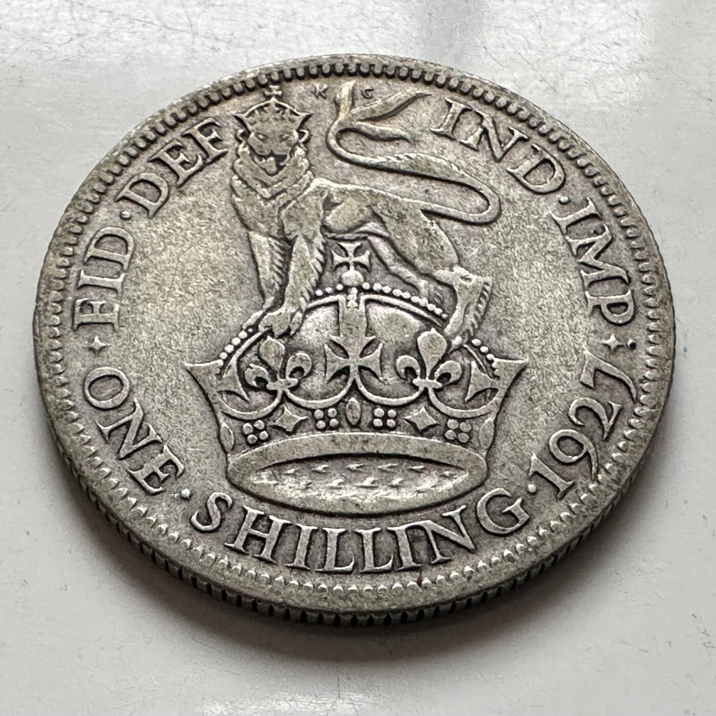 🌹外币初藏🌹🐯2026年第8场  每周二四六晚8️⃣点 接代拍 英国1927年1先令银币 5.65克50%银