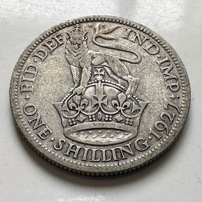 🌹外币初藏🌹🐯2026年第8场  每周二四六晚8️⃣点 接代拍 - 英国1927年1先令银币 5.65克50%银