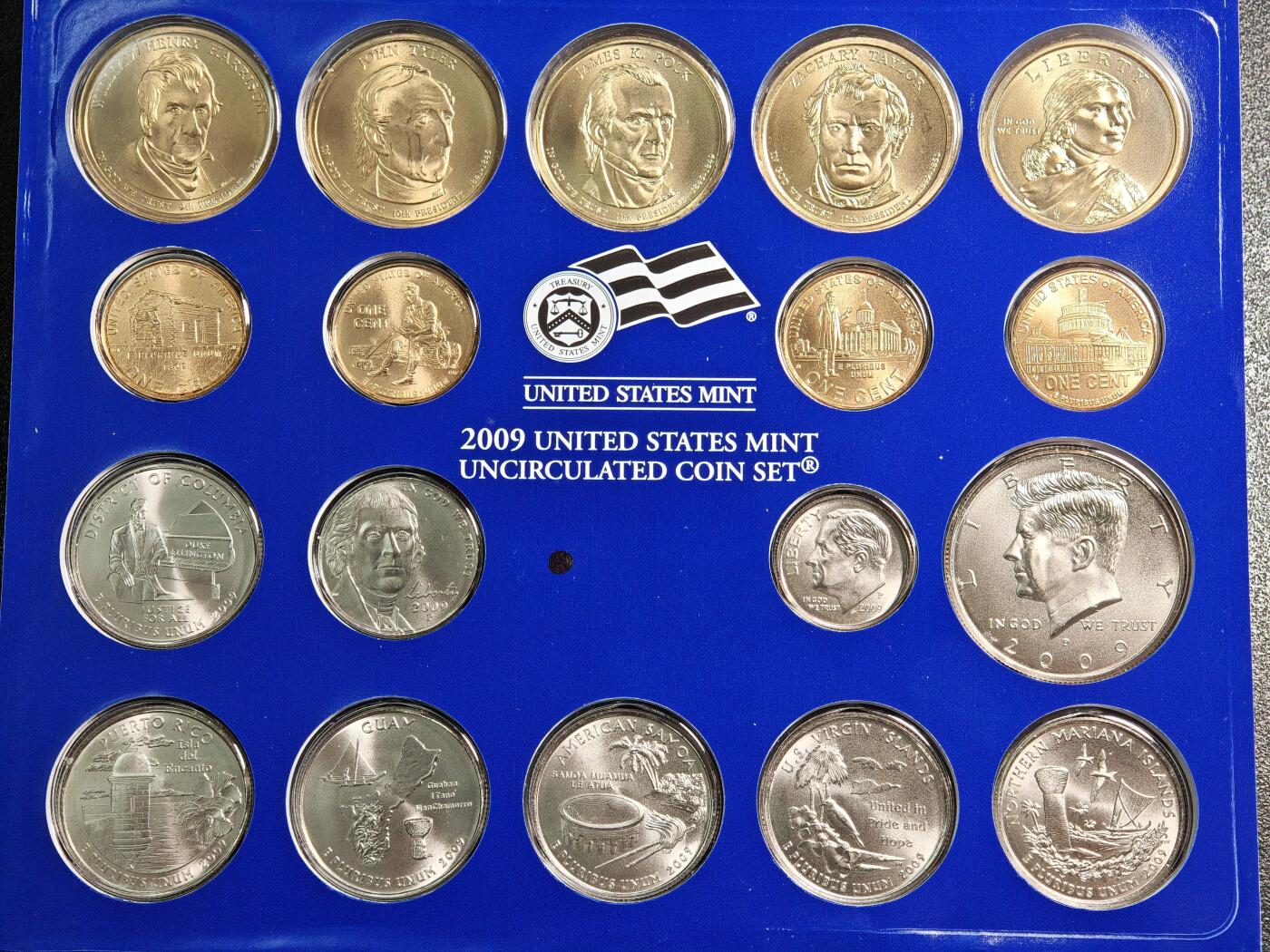 【德藏】世界币章拍卖第162期（拍品征集中~欢迎藏友联系） 2009年 美国费城造币厂硬币18枚装帧套装 