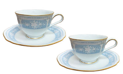 上海拍卖行2025年秋季古董珍玩拍卖会 - 日本NORITAKE(则武)花卉下午茶杯、碟(原装盒)