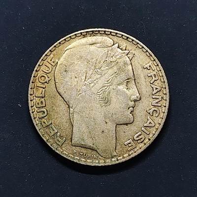 【全场包邮】纯粹捡漏拍495场-持续更新中 - 法国1933年女神头像10法郎银币【28毫米10克，纯银价约136元（按20元银价折算）】