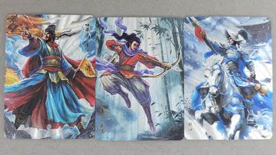 满200包邮！！龙虎卡牌-七二场（满200元包邮，无佣金，每周六结拍，欢迎送拍） - 粗闪3张 乱世水浒英雄传 - 林冲&宋江&燕青