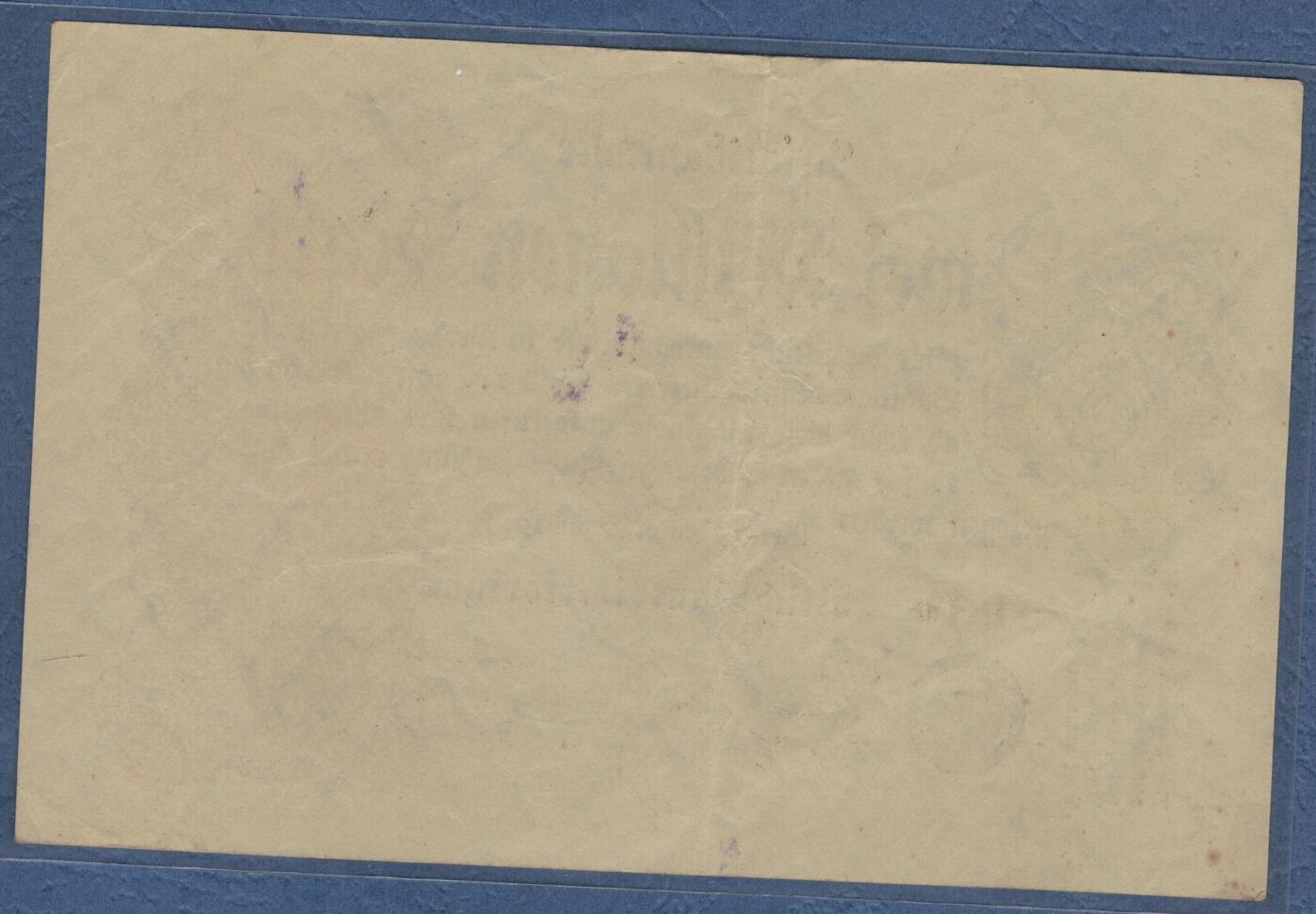 德国1923年200万(2000000)马克 P-104e G型水印(格子纹) 实物图 八五品 