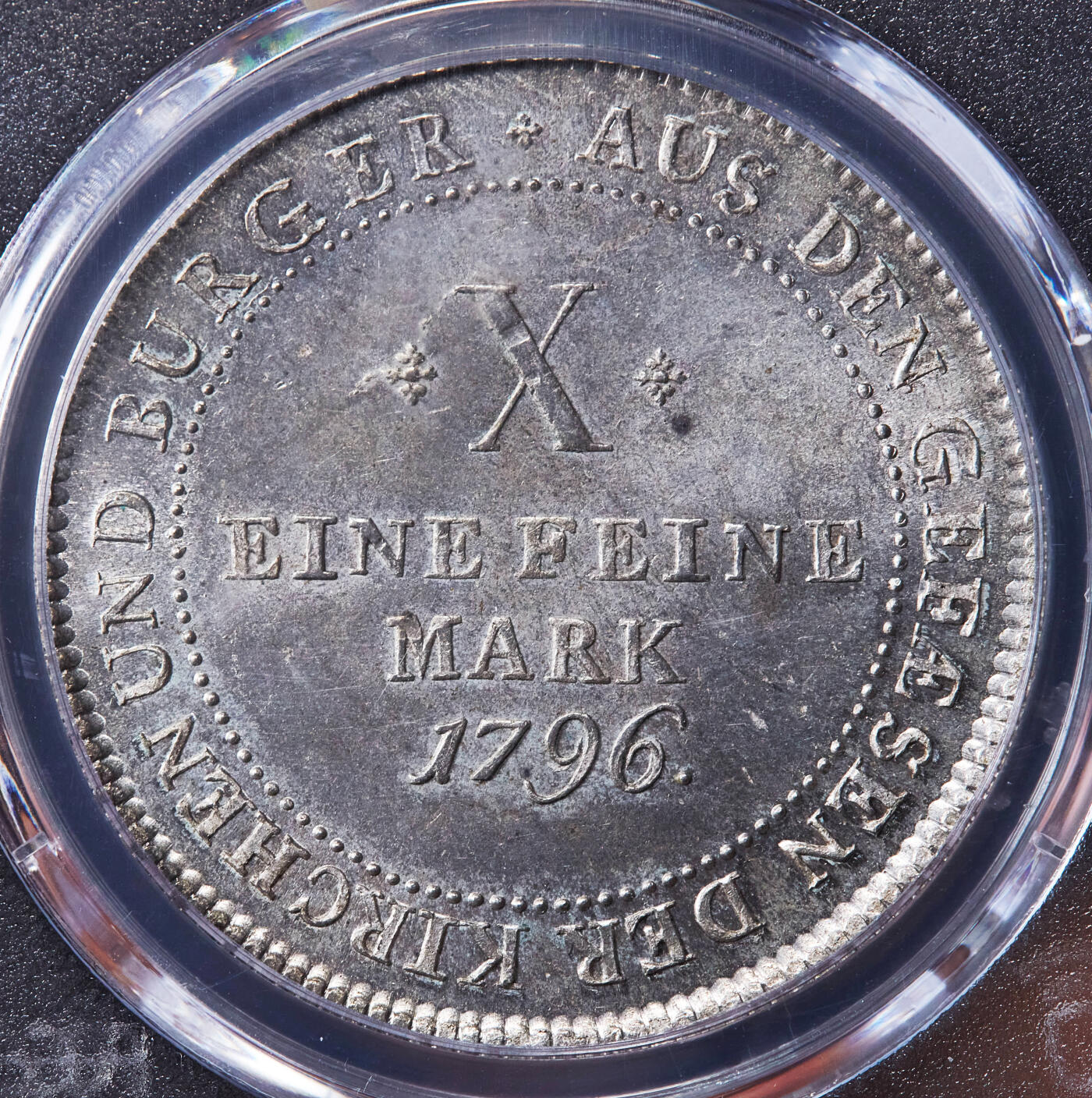 【俄甄集藏】“万象更新、马呈祥瑞”迎新春俄甄精品场-2026年(047)01-21 星期三 晚 19:30 全场包邮 神圣罗马帝国-德国法兰克福1796年HGBH版拔毛鹰1泰勒大银币，PCGS MS65，转光品相，底板凝霜，冠军