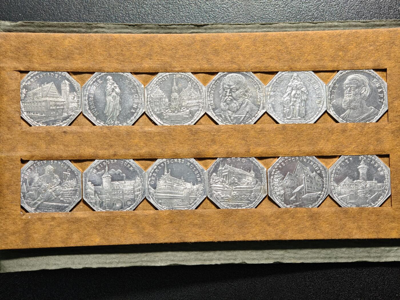 【德藏】世界币章拍卖第162期（拍品征集中~欢迎藏友联系） 48枚一组 1921年 德国纽伦堡电车代用币铝币 整套 45枚全
